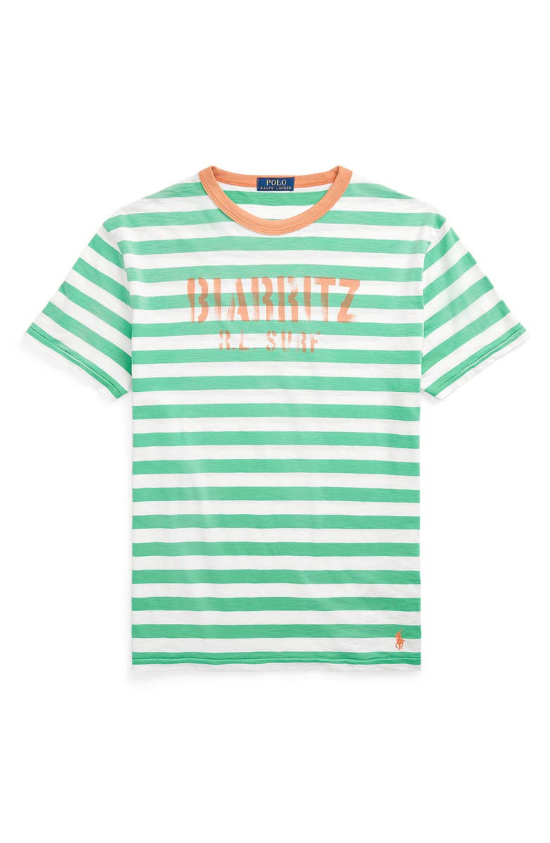 Polo Ralph Lauren Stripe Cotton Graphic T-Shirt, Alternate, color, 