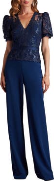 Tadashi Shoji Beaded Bodice Jumpsuit
