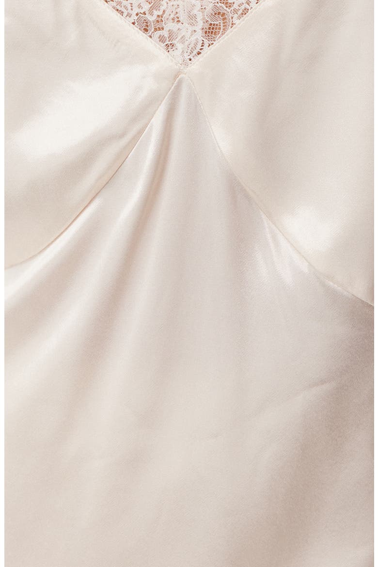 Toni Lace Trim Asymmetric Camisole, Alternate, color, CREME
