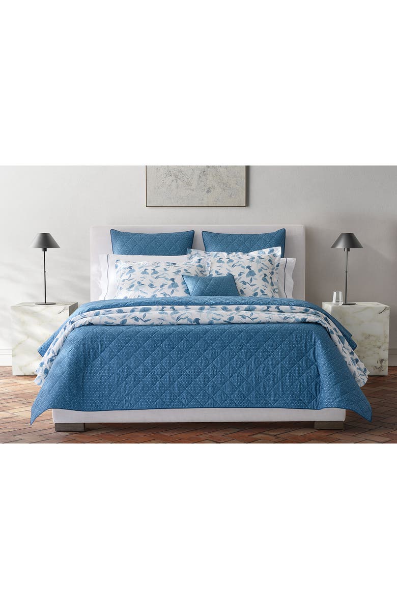 Matouk Antonia Flat Sheet, Alternate, color, Hazy Blue