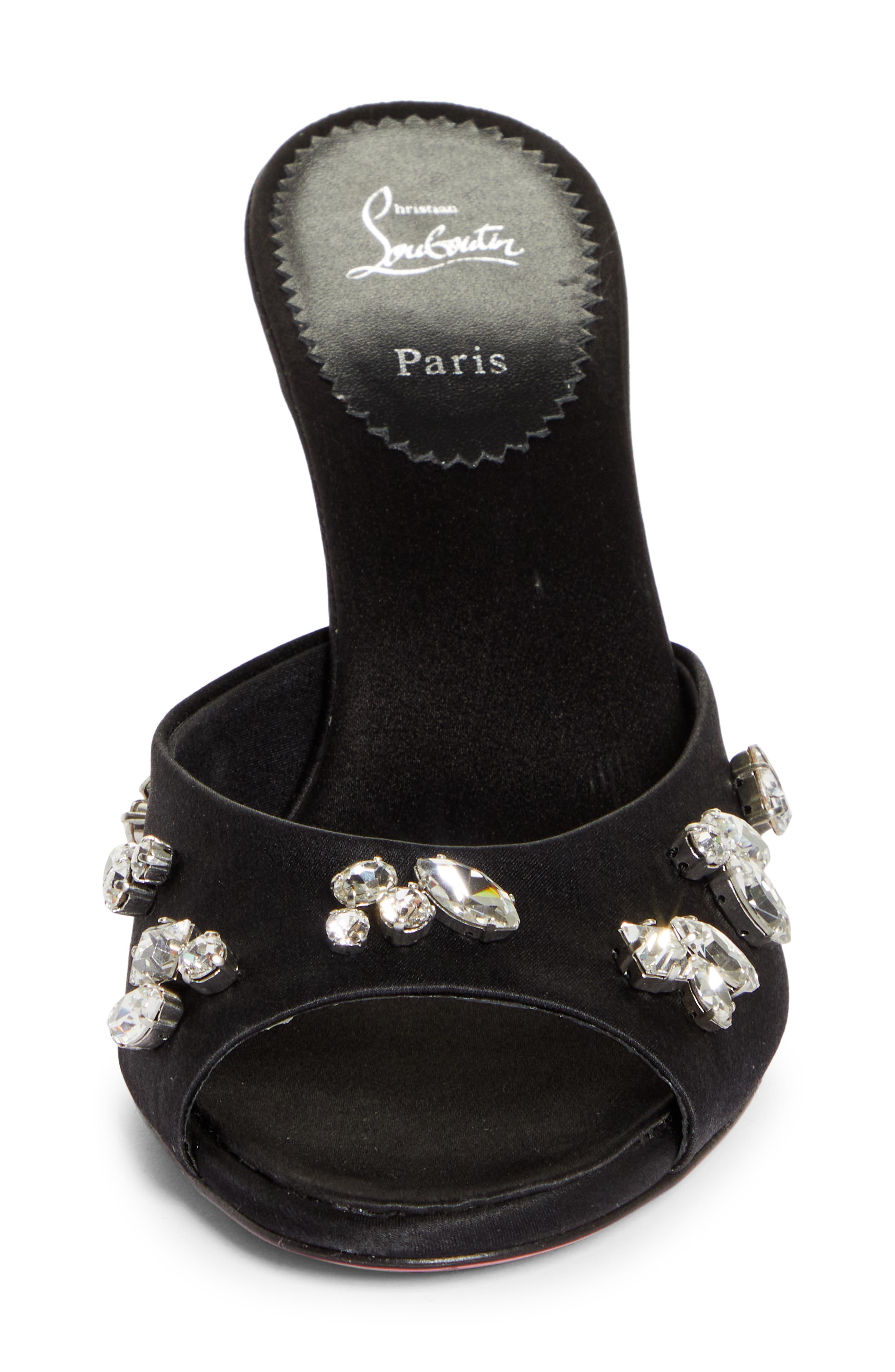 Christian Louboutin Degraqueen Peep Toe Slide Sandal, Alternate, color, 