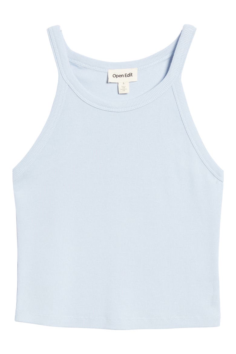 Ribbed Crop Racerback Tank, Alternate, color, BLUE KENTUCKY