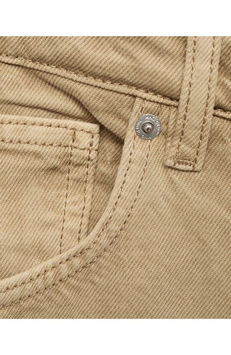 MANGO Relaxed Fit Denim Bermuda Shorts, Alternate, color, Beige