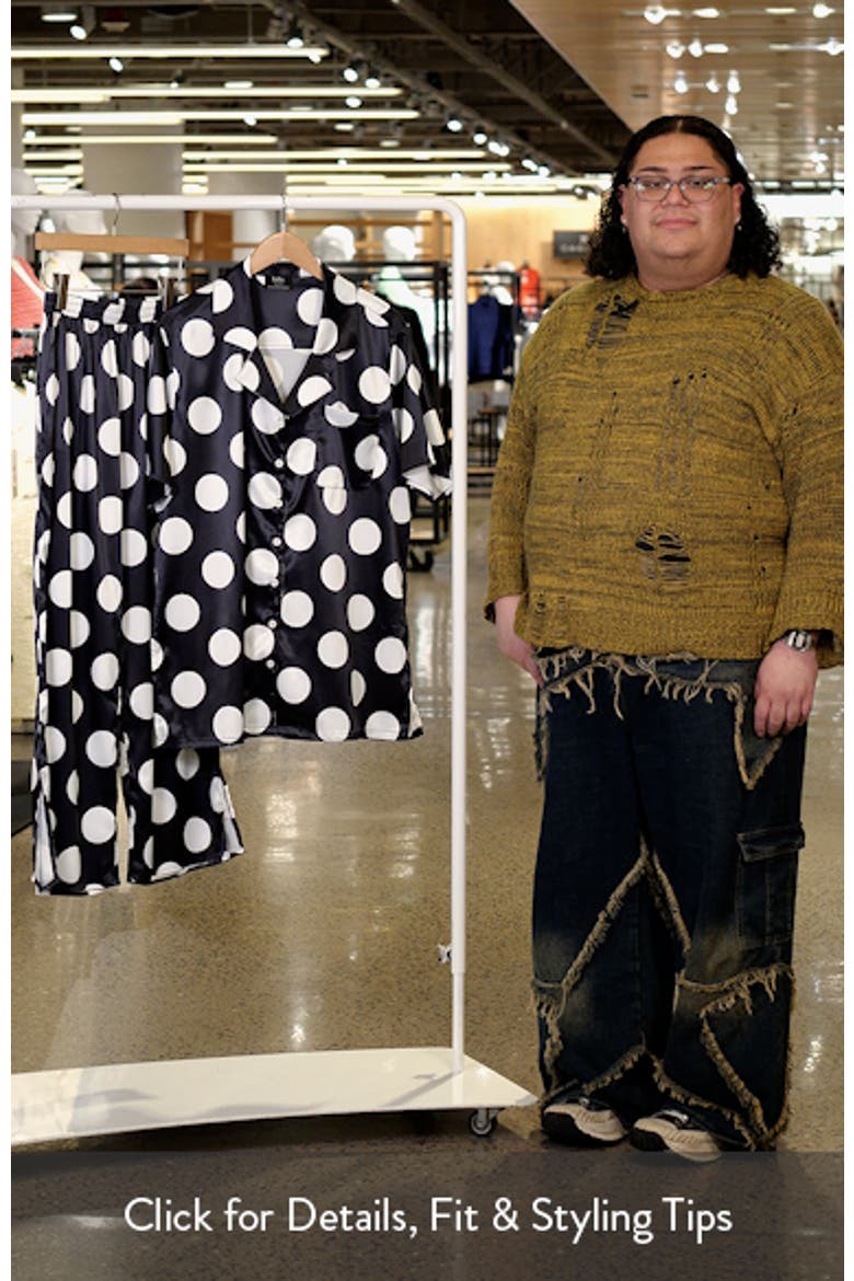 Dream So Big Polka Dot Satin Button-Up Shirt & Wide Leg Pants Set video
