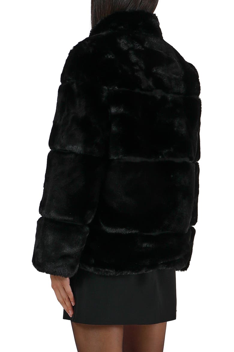 Skylar Recycled Faux Fur Jacket, Alternate, color, NOIR