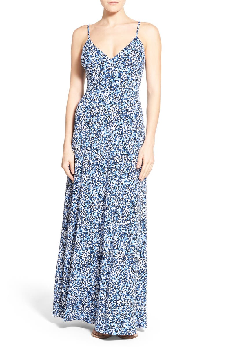 MICHAEL Michael Kors 'Chiltington' Print Jersey Maxi Dress, Main, color,