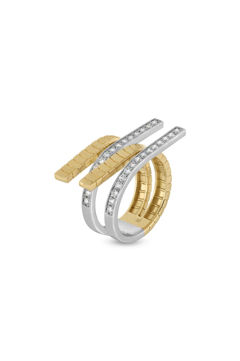 18K Gold Cleo Diamond Statement Ring, 13.1mm, Alternate, color, TWO TONE