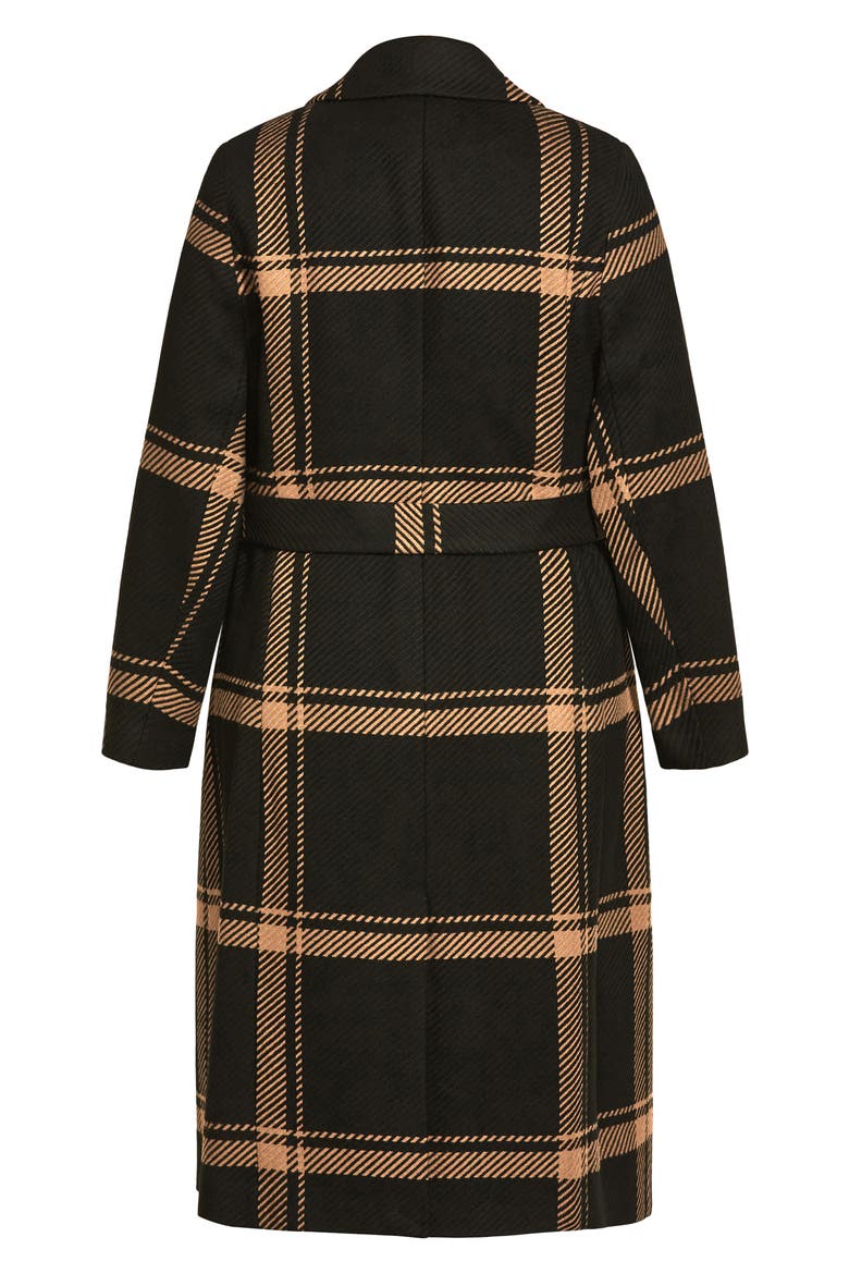 Checkmate Tie Waist Coat, Alternate, color, CARAMELBLACK