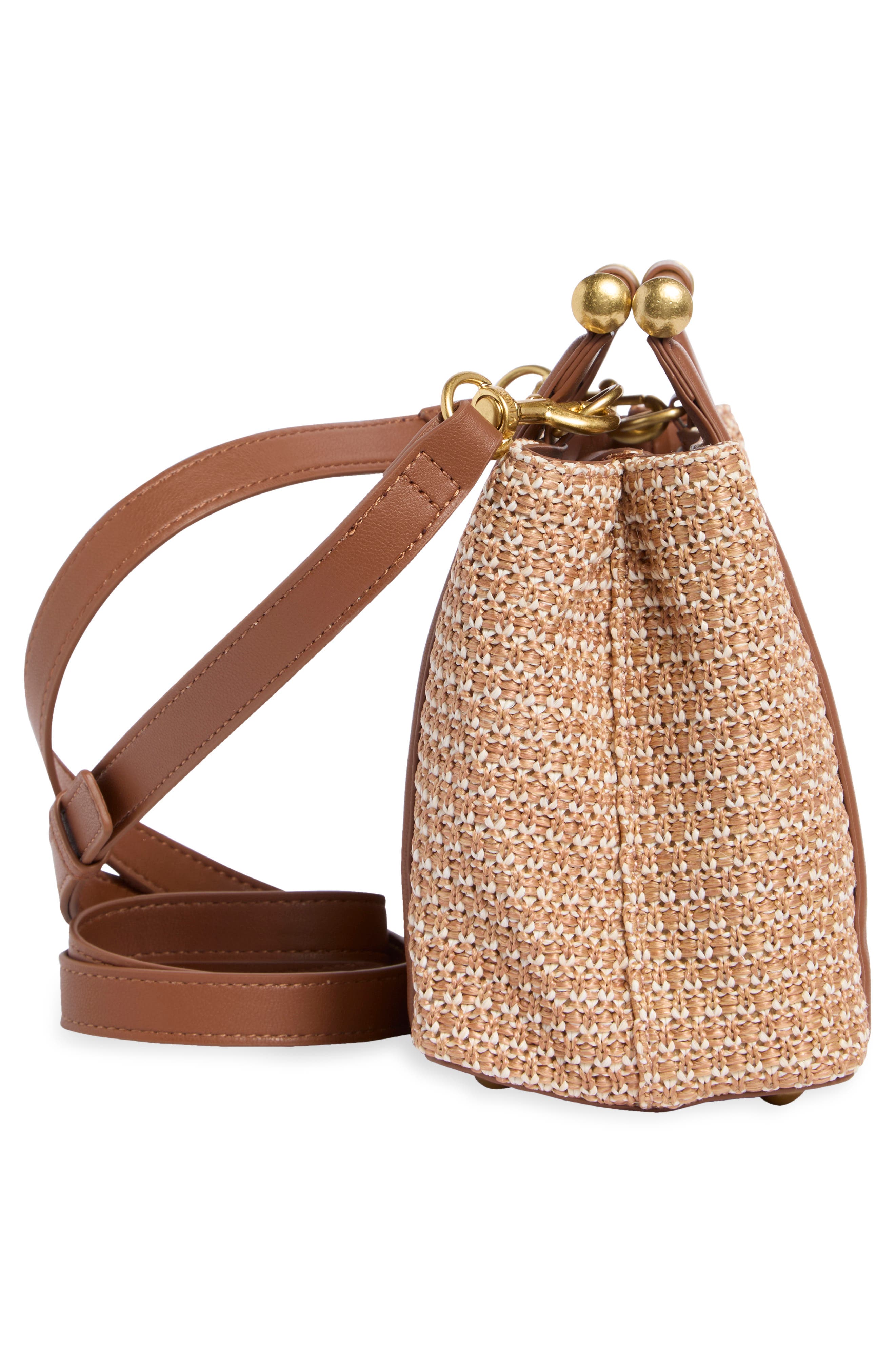 Vince Camuto Jayda Straw Top Handle Bag, Alternate, color, Natural
