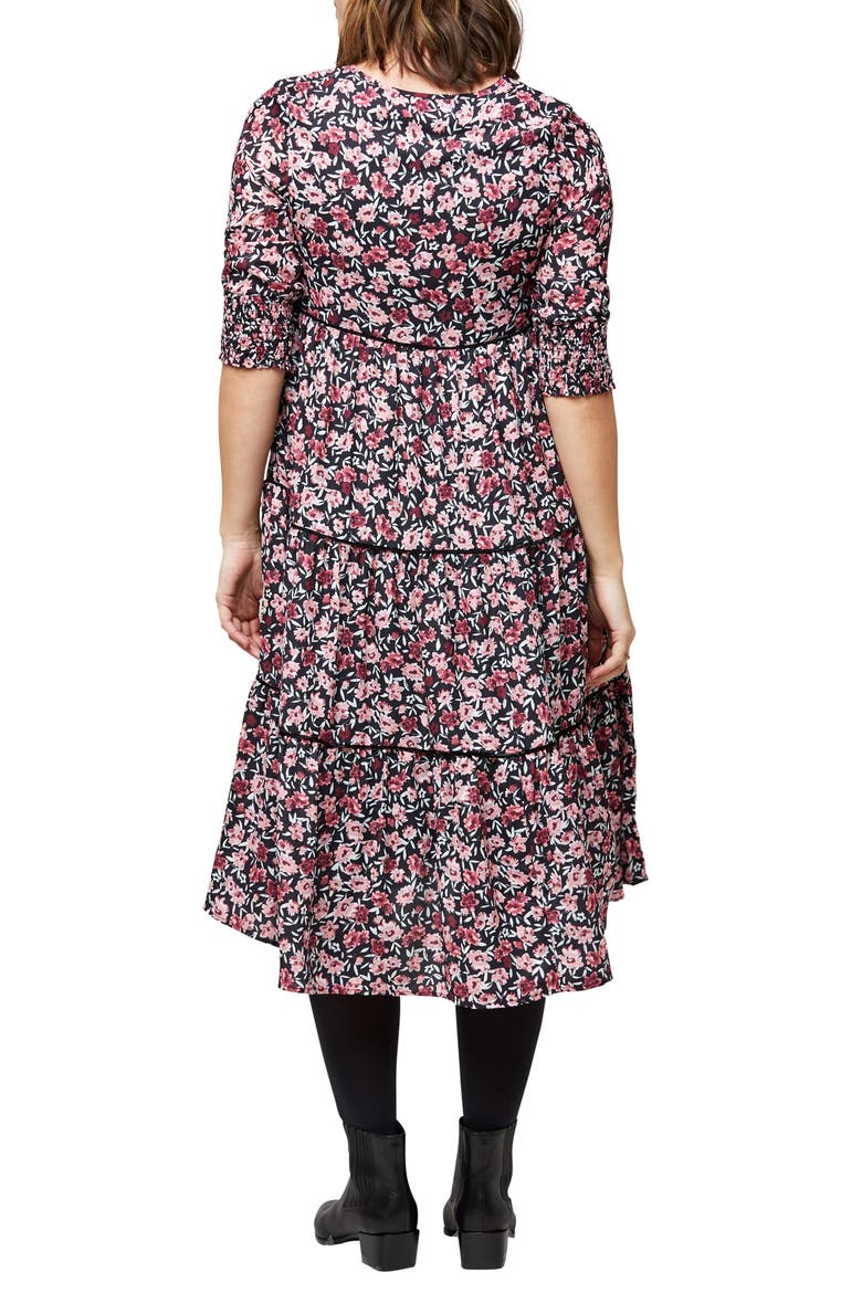 Aurora Maternity & Nursing Dress, Alternate, color, WINTER FLORAL