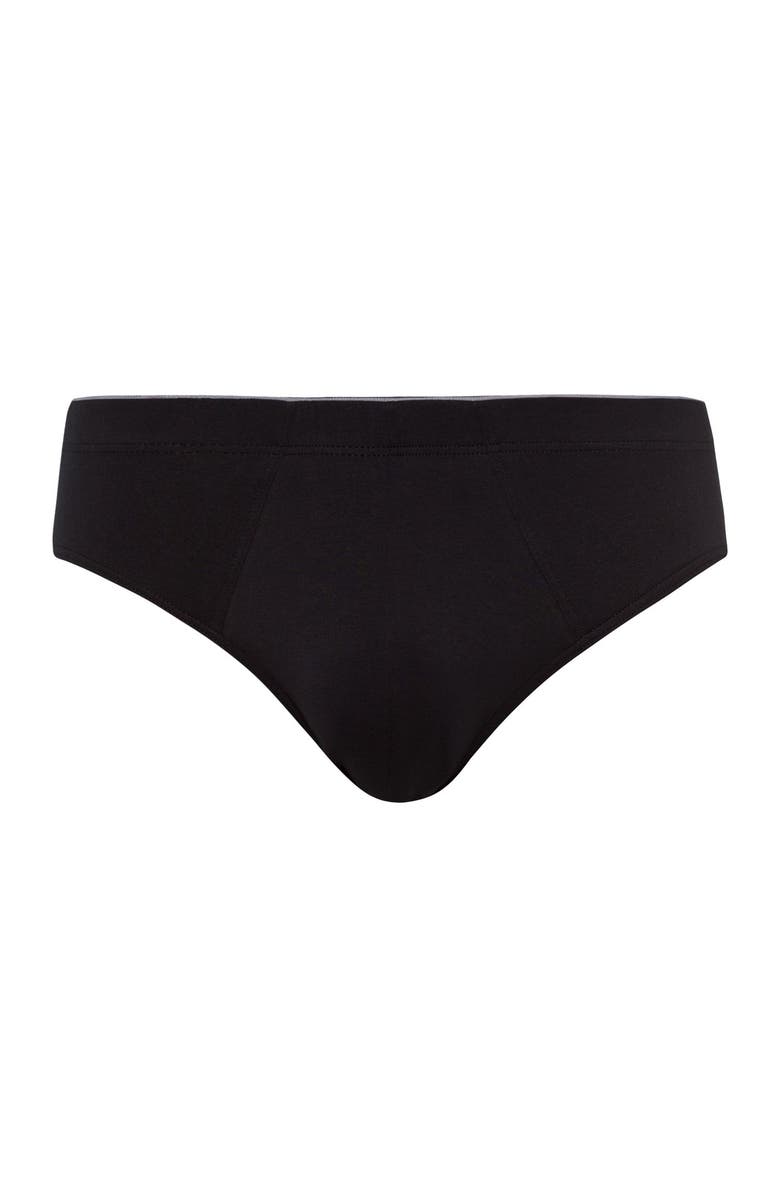Hanro Cotton Superior Cotton Brief, Main, color, Black