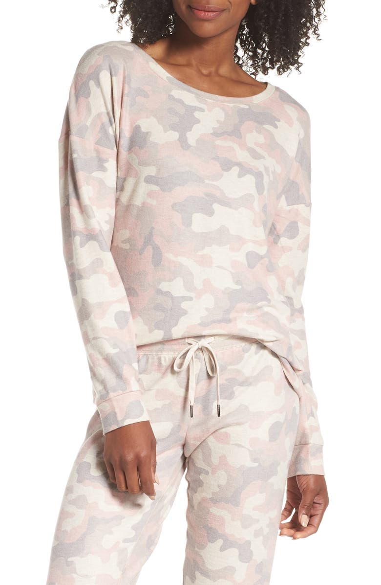 PJ Salvage Camo Pajama Top, Main, color, 