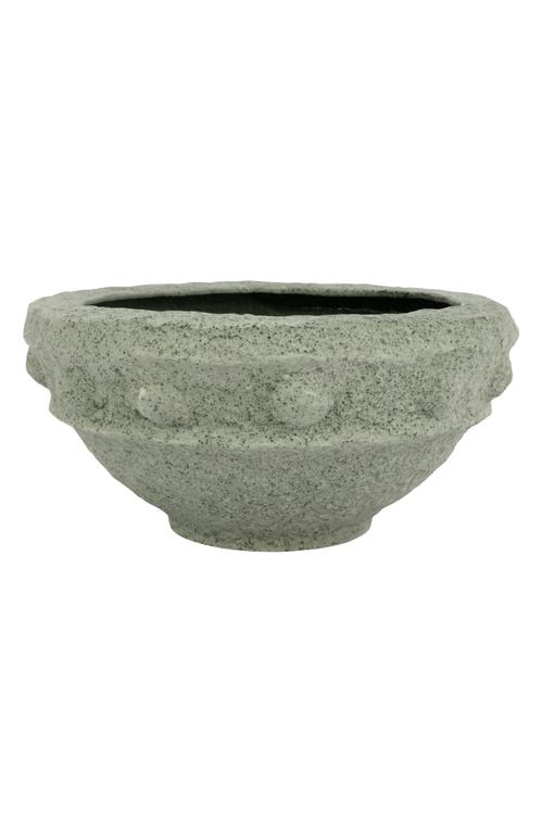 Vietri Casa Sage Green Short Planter In Green