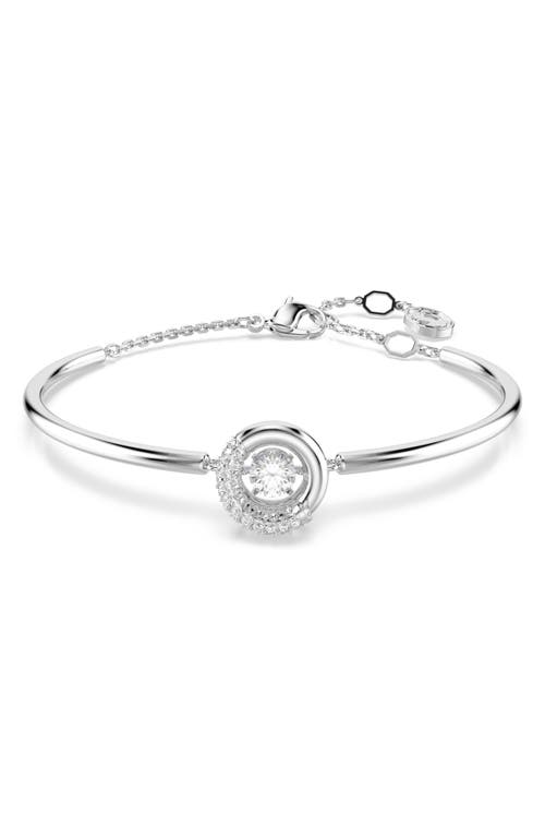 Swarovski Dextera Crystal-embellished Bangle Bracelet In Silver