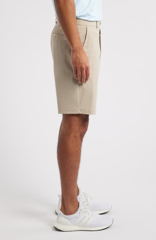 Johnnie-o Fusionn Stretch Nylon Chino Shorts In Khaki