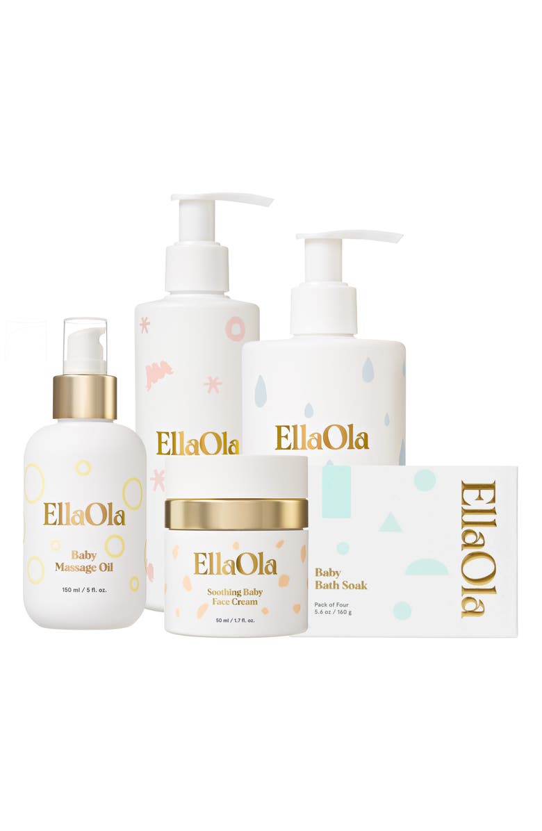 EllaOla The Baby's Ultimate Spa Bundle Set, Main, color, White