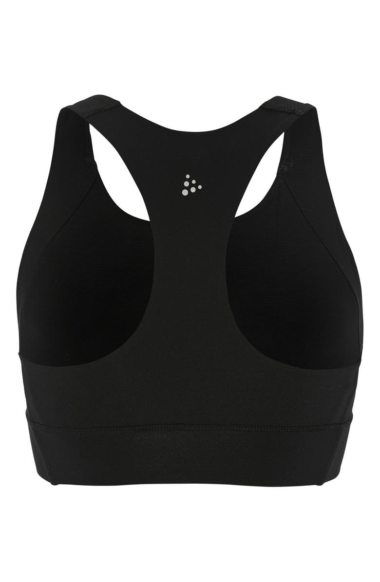 Craft Hypervent Pocket Sports Bra, Alternate, color, Black
