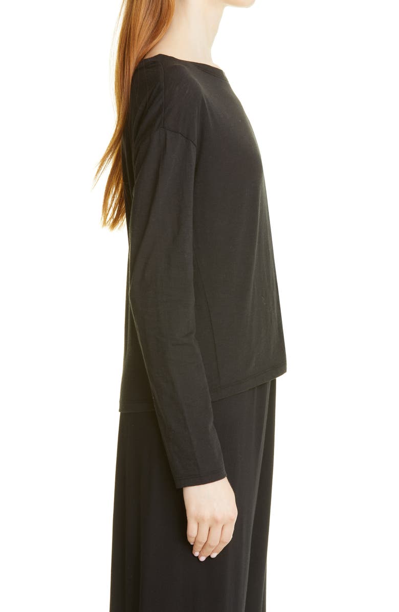 Vince Boxy Long Sleeve Cotton Crewneck Top, Alternate, color,