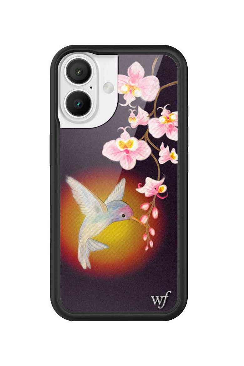 Hummingbird iPhone Case, Alternate, color, Black