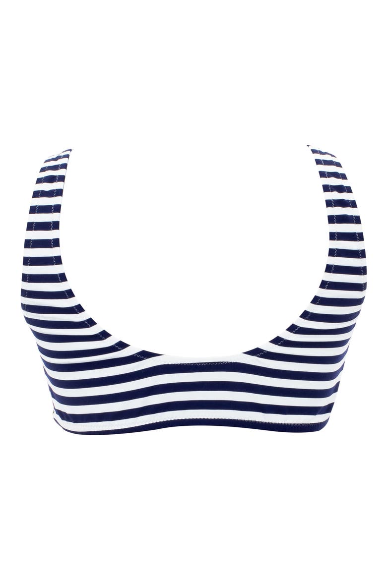 Alba Stripe Maternity Bikini Top, Alternate, color, NAVY/ WHITE