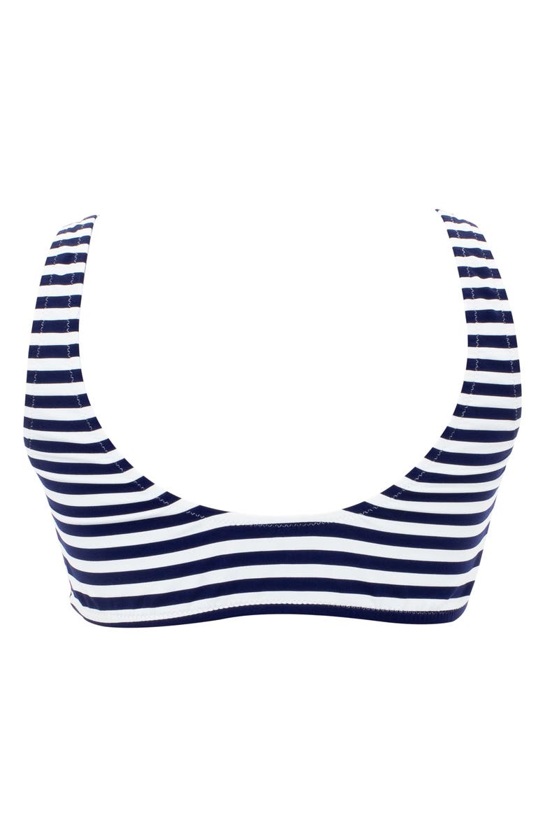 Pez D'Or Alba Stripe Maternity Bikini Top, Alternate, color, Navy/ White