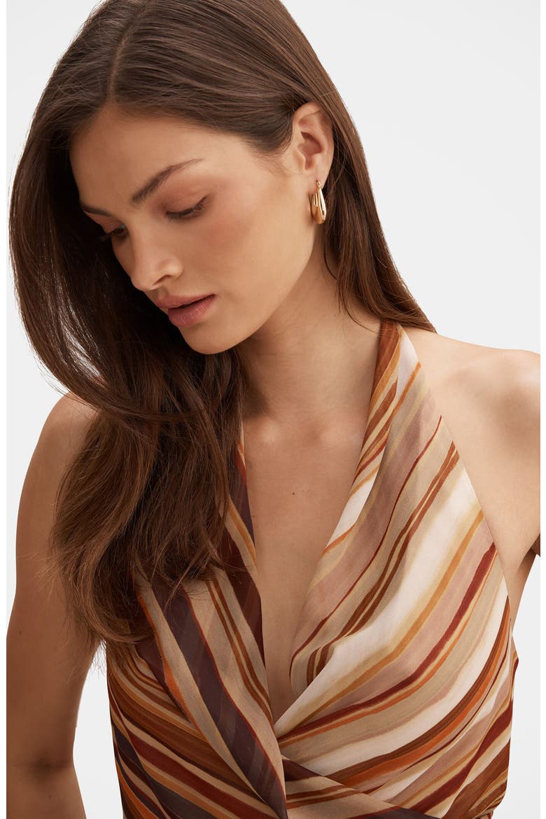 Ana Stripe Halter Maxi Dress, Alternate, color, STRIPE