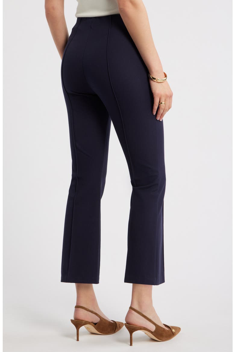Seamed Stretch Ponte Flare Leg Pants, Alternate, color, NAVY NIGHT