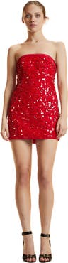 Cynthia Rowley Strapless Sequin Mini Dress