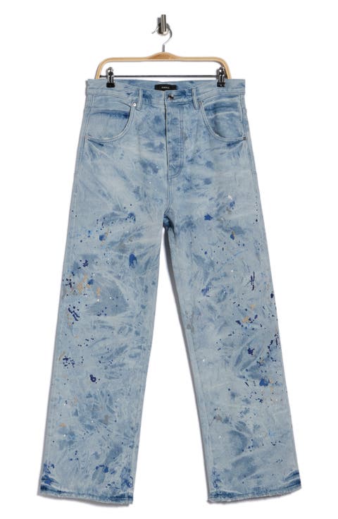 Bleach Paint Embroidery Jeans