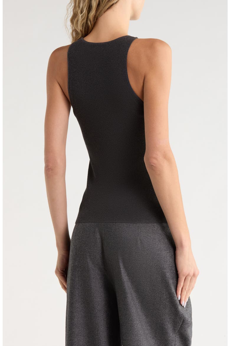 Harbor Ribbed Leather Tank, Alternate, color, CHARCOAL HEATHER GREY