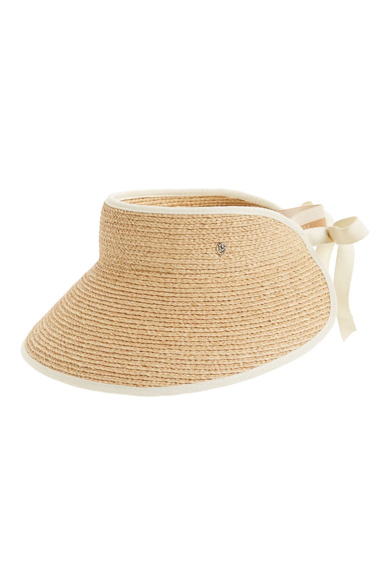 Mita Packable Raffia Visor, Main, color, NATURAL SAND
