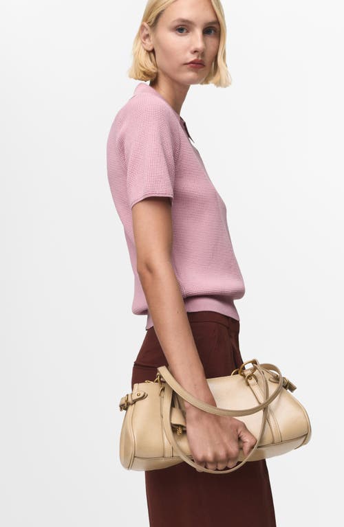 Mango Spread Collar Short Sleeve Sweater In Pink