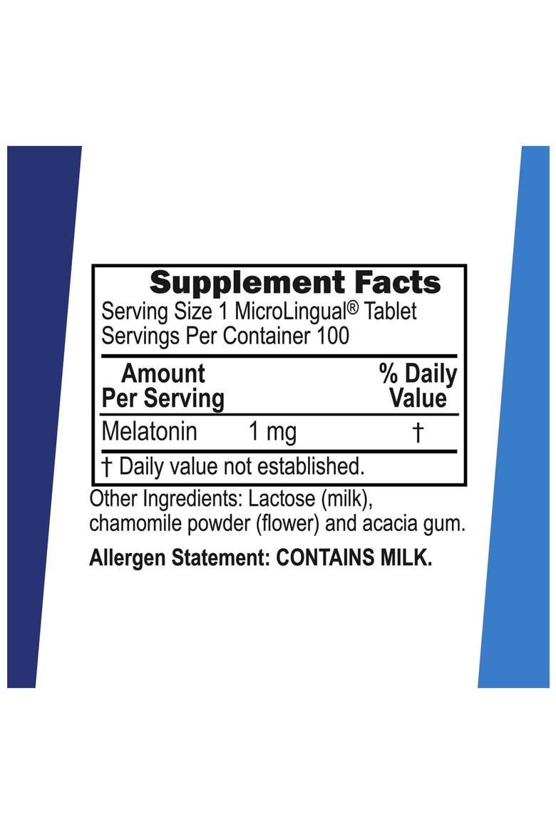 Melatonin Micro Tablets with Chamomile Sleep Support, Alternate, color, White