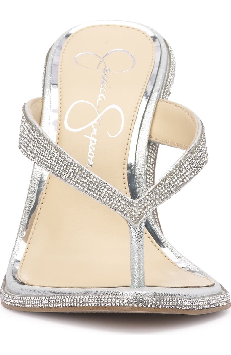 Jessica Simpson Pules Crystal Sandal, Alternate, color, Silver
