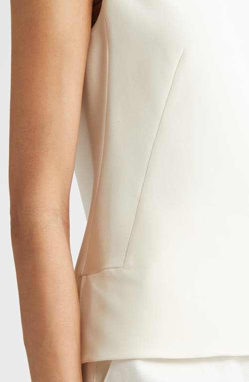 FFORME FFORME FITTED LONG SLEEVE STRETCH SILK TOP