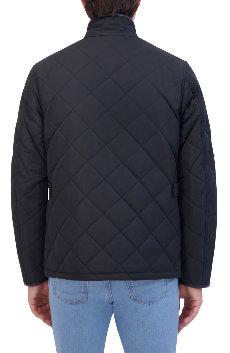Robert Graham Water Repellent Quilted Jacket, Alternate, color, Black