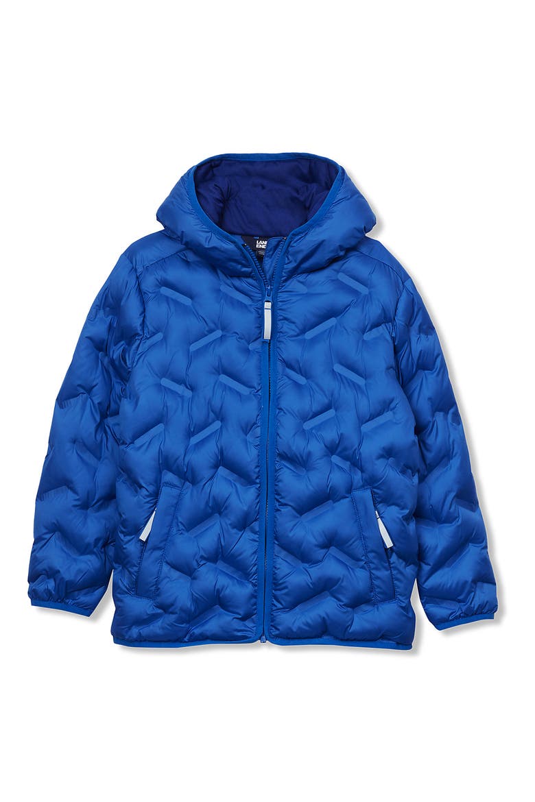 Kids Water Resistant Seamless Quilt Insulated Jacket, Main, color, Cobalt