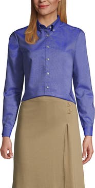 Lands' End School Uniform  Long Sleeve Oxford Dress Shirt