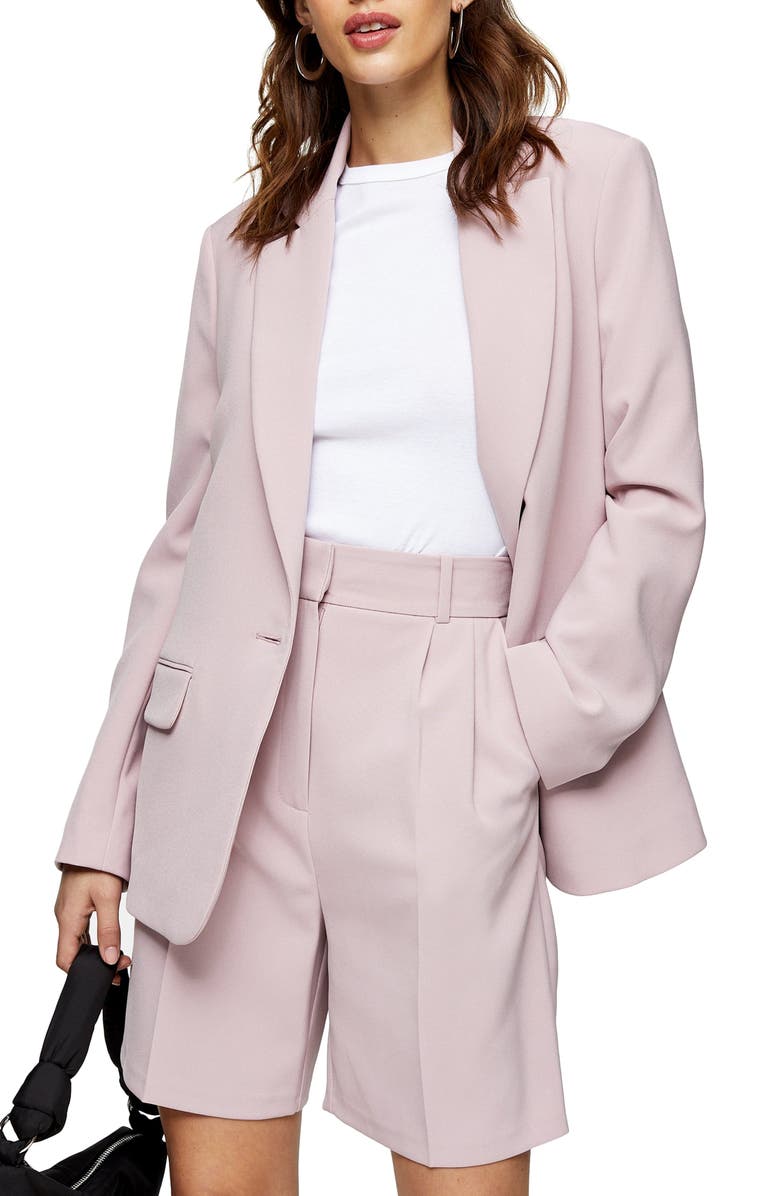 Topshop Clean Crepe Blazer, Main, color,