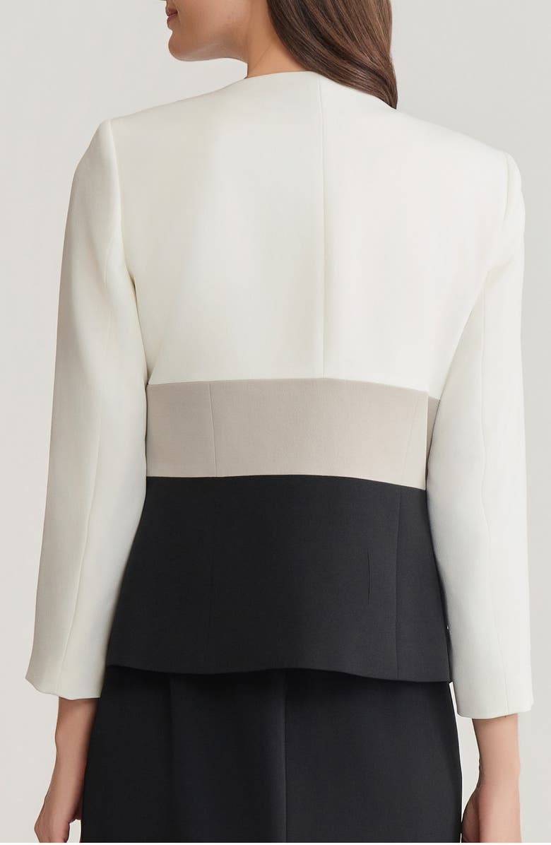 KASPER Colorblock Jacket, Alternate, color, Vanilla Ice Multi