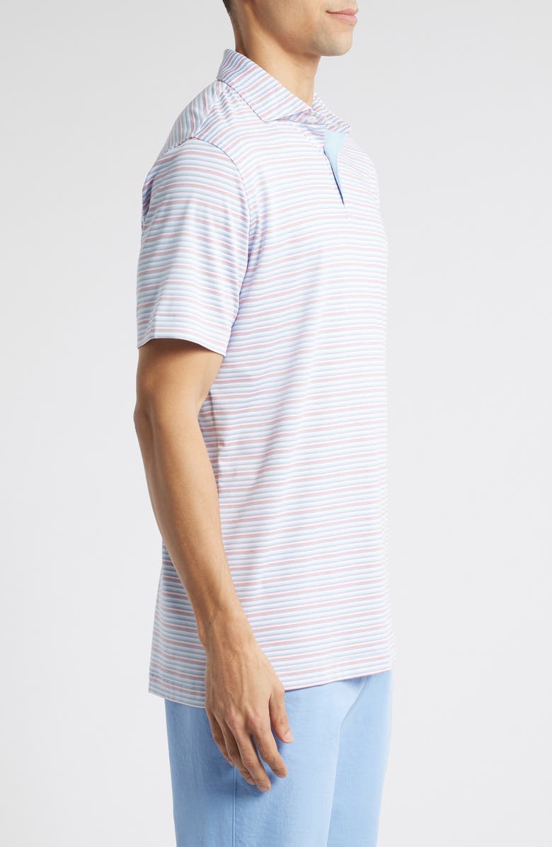 Peter Millar Crown Crafted Cadence Stripe Performance Polo, Alternate, color, Blue Frost