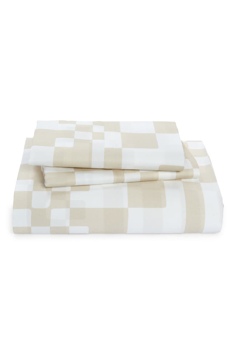 Check Cotton Sateen Sheet Set, Main, color, CHECK