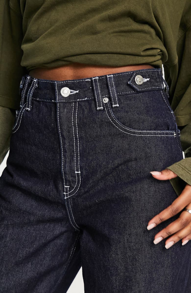 Topshop Women's Barrel Leg Jeans, Alternate, color, 