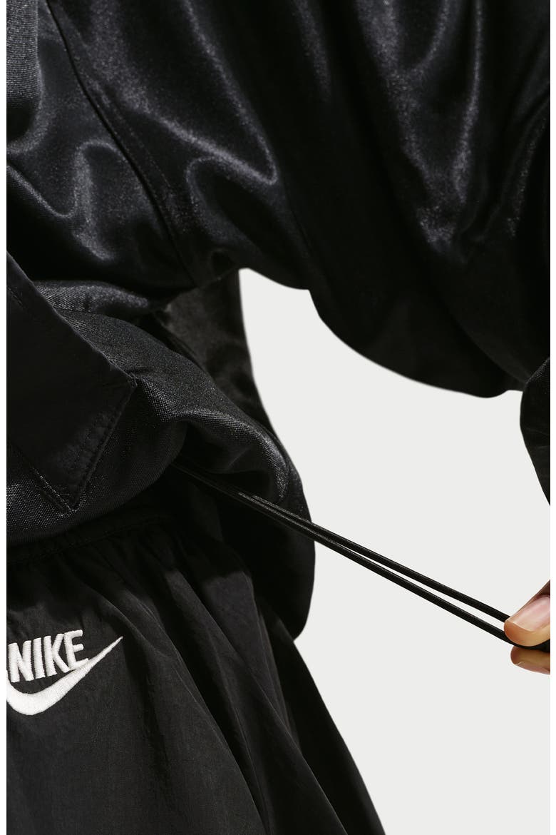 Oversize Windrunner Jacket, Alternate, color, BLACK/ BLACK/ BLACK