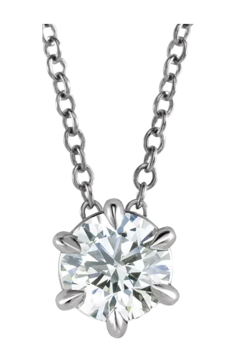 Bliss Diamond Platinum 1/2ct Floating Solitaire Certified Lab Grown Diamond Pendant Necklace, Main, color, 