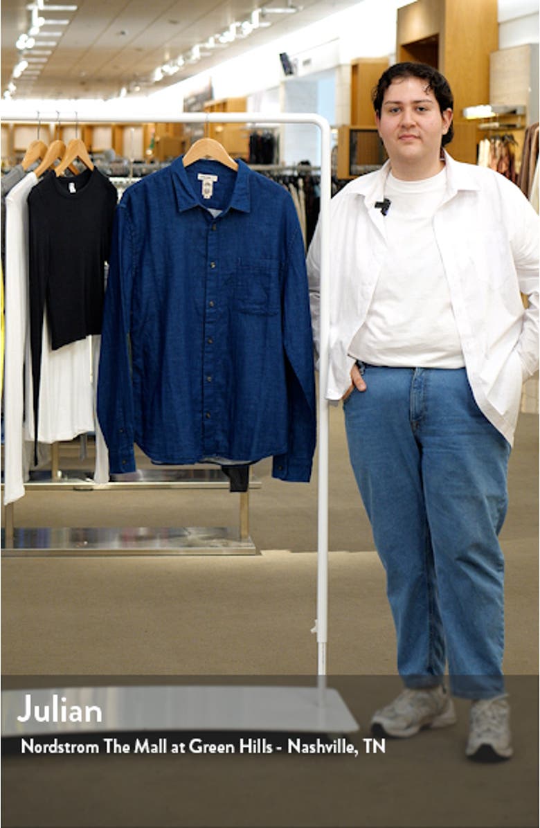 Slim Fit Double Gauze Button-Up Shirt, sales video thumbnail