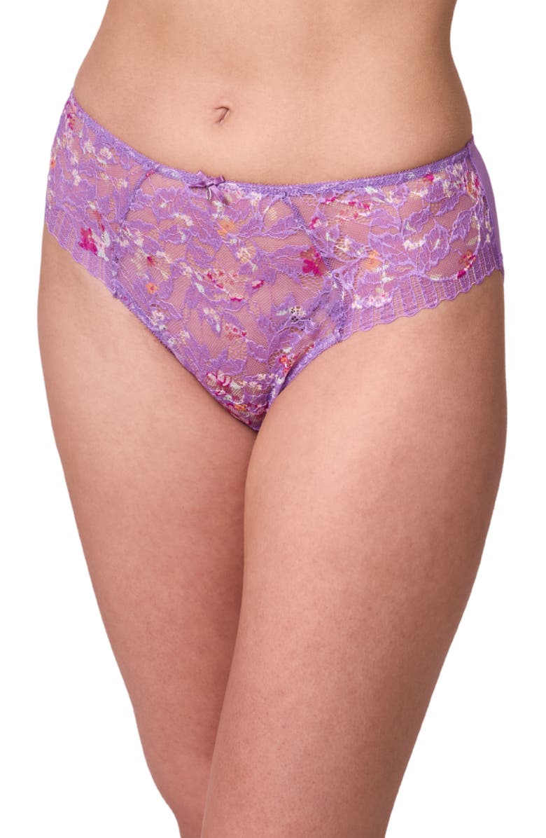 Montelle Intimates Lace & Microfiber Briefs, Main, color, 