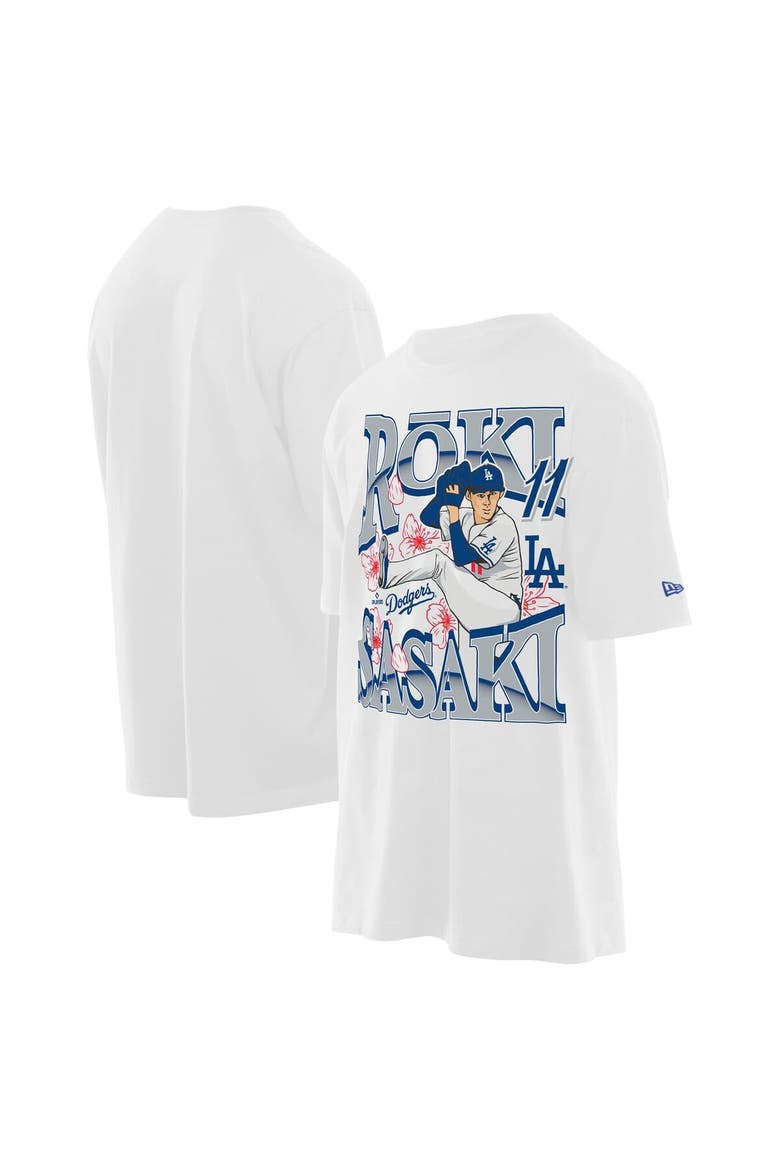Men's New Era Roki Sasaki White Los Angeles Dodgers Player T-Shirt, Alternate, color, White