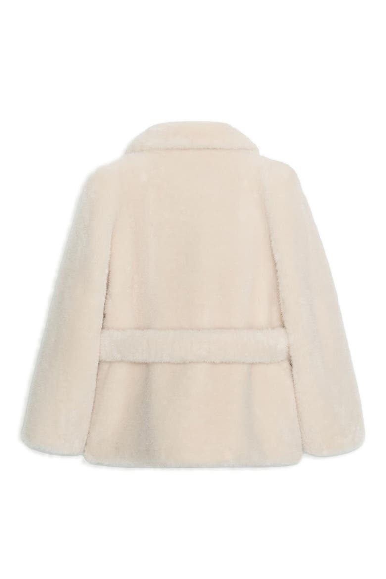 Sally Faux Fur Belted Jacket, Alternate, color, IVORY