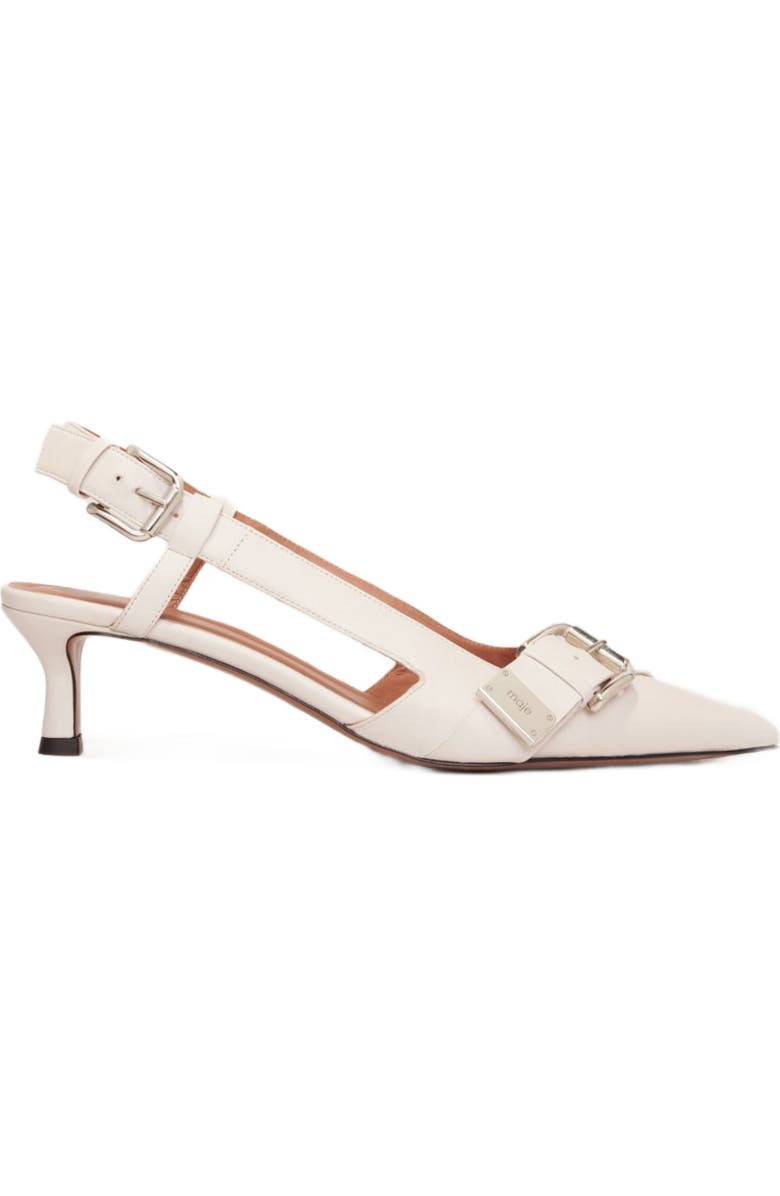 maje Double buckle slingback pump, Alternate, color,